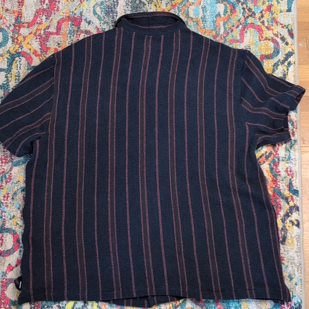 Brixton Relaxed Fit Bunker Short Sleeve Button Up Shirt XXL Waffle Knit Like New - Picture 5 of 5